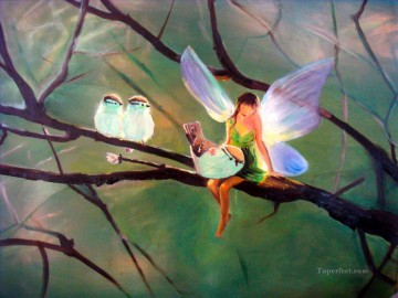 Para niños Painting - hadas y pájaros para niño
